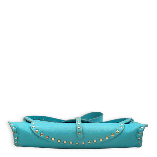 Poulbot Sky Blue Shoulder Bag in Calfskin, Palladium hardware