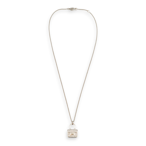 Amulettes Constance 43 Diamond, 0,44 Carat Necklace in White Gold