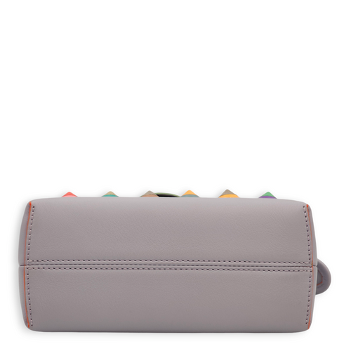 Studded Mini By The Way Satchel Purple Crossbody Bag in Calfskin, Palladium hardware