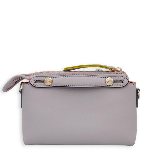 Studded Mini By The Way Satchel Purple Crossbody Bag in Calfskin, Palladium hardware