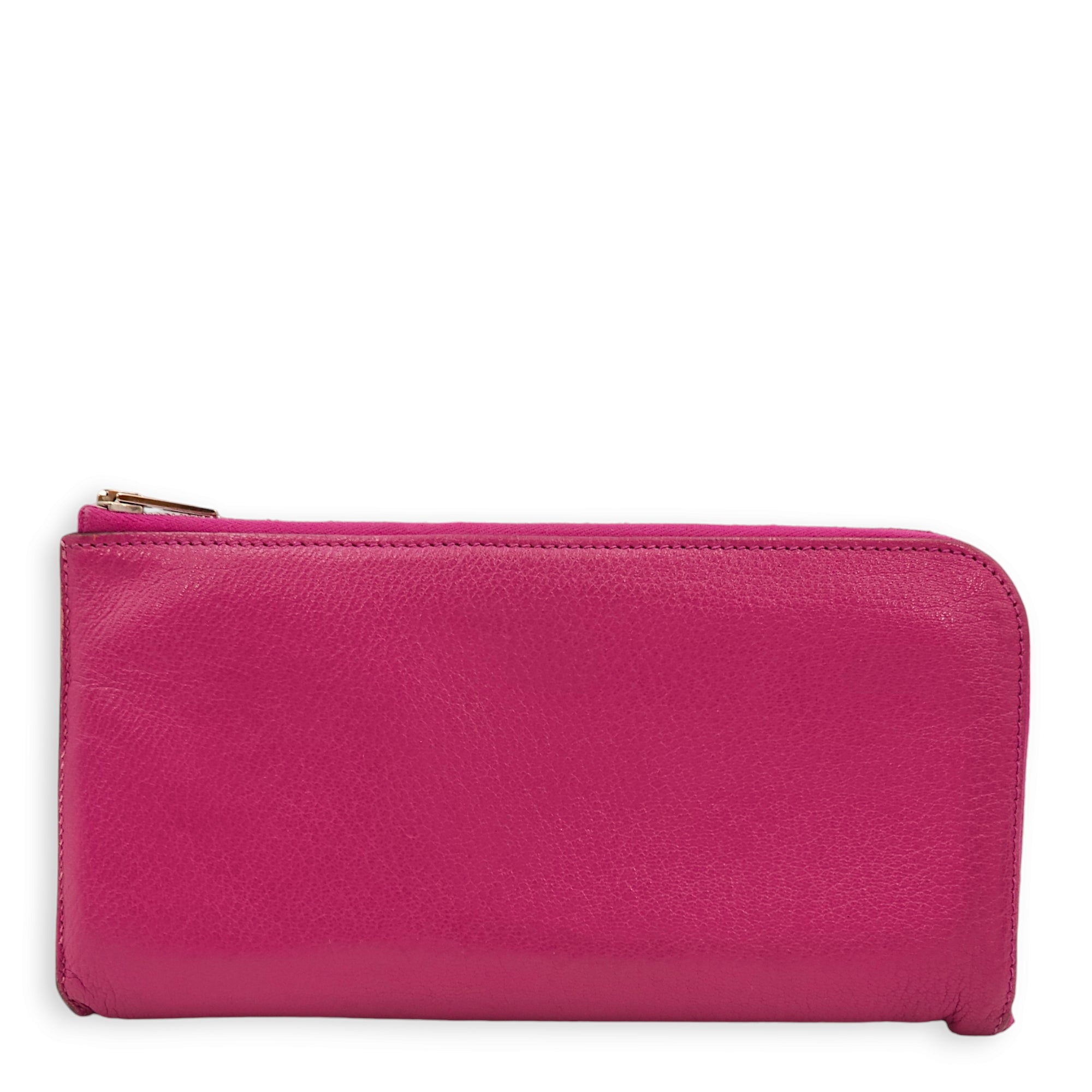 Remix Medium Rose Pourpre Wallet in Chevre Mysore, Palladium hardware