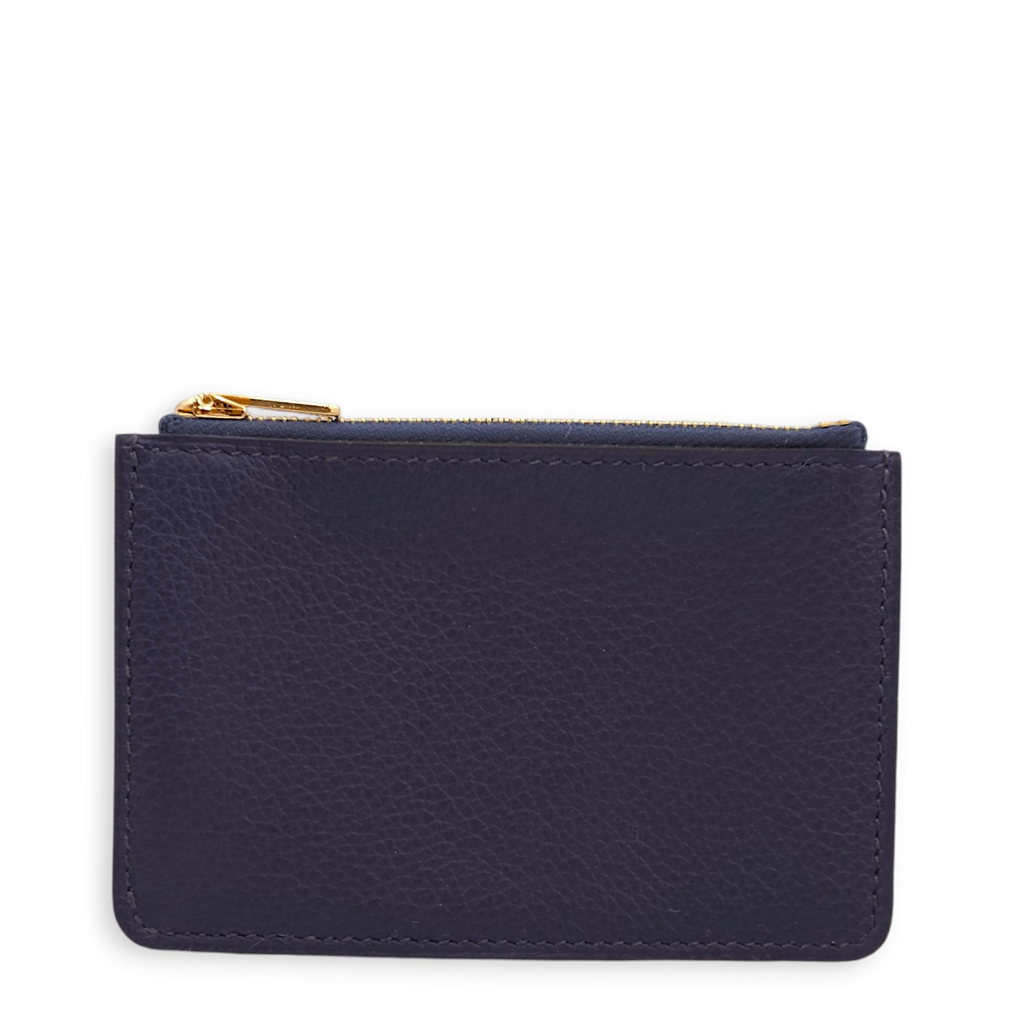 Constance Slim Verso Rouge Sellier/Blue Sapphire Wallet in Evercolor, Gold hardware