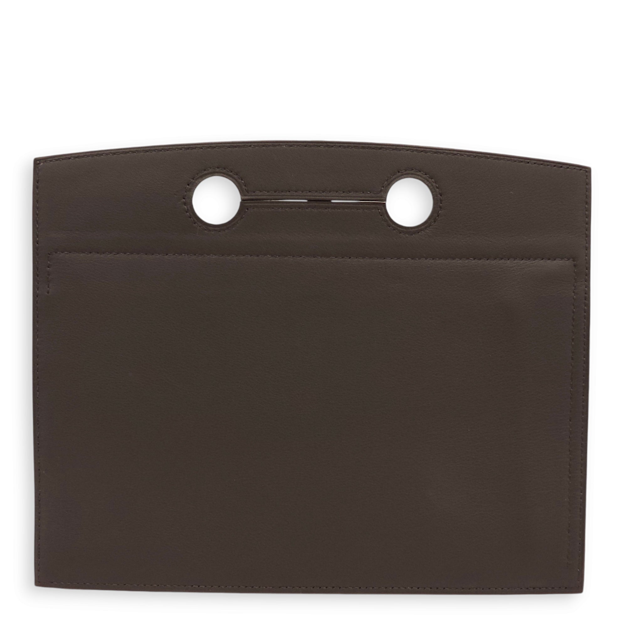 Back Pocket Black Pouch in Swift, Gold hardware