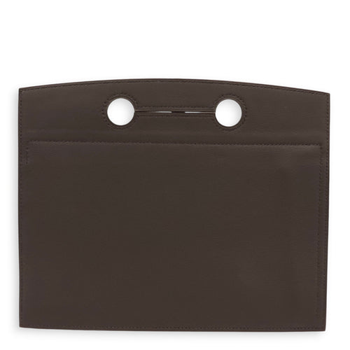 Back Pocket Black Pouch in Swift, Gold hardware