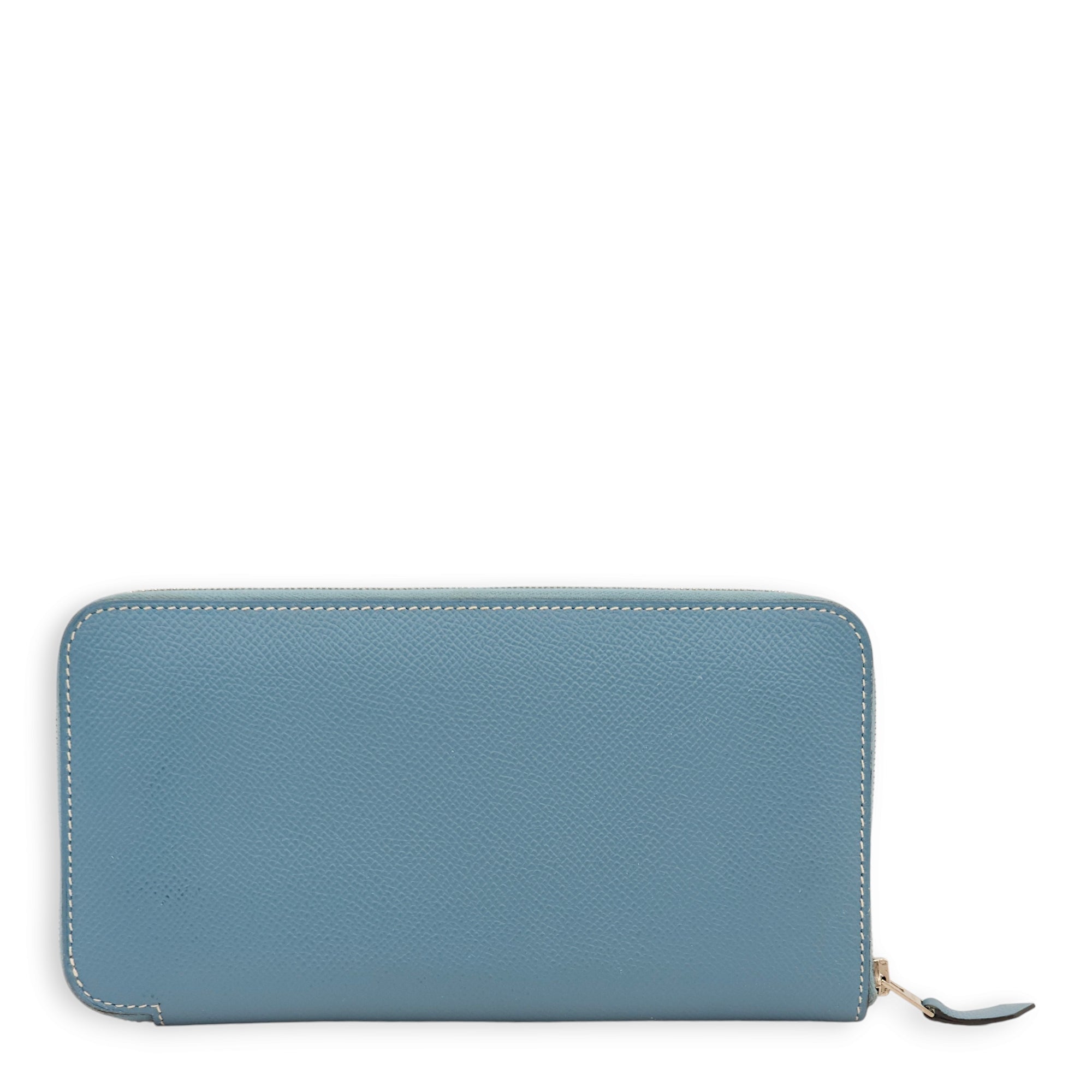 Azap Blue Jean Wallet in Epsom, Palladium hardware