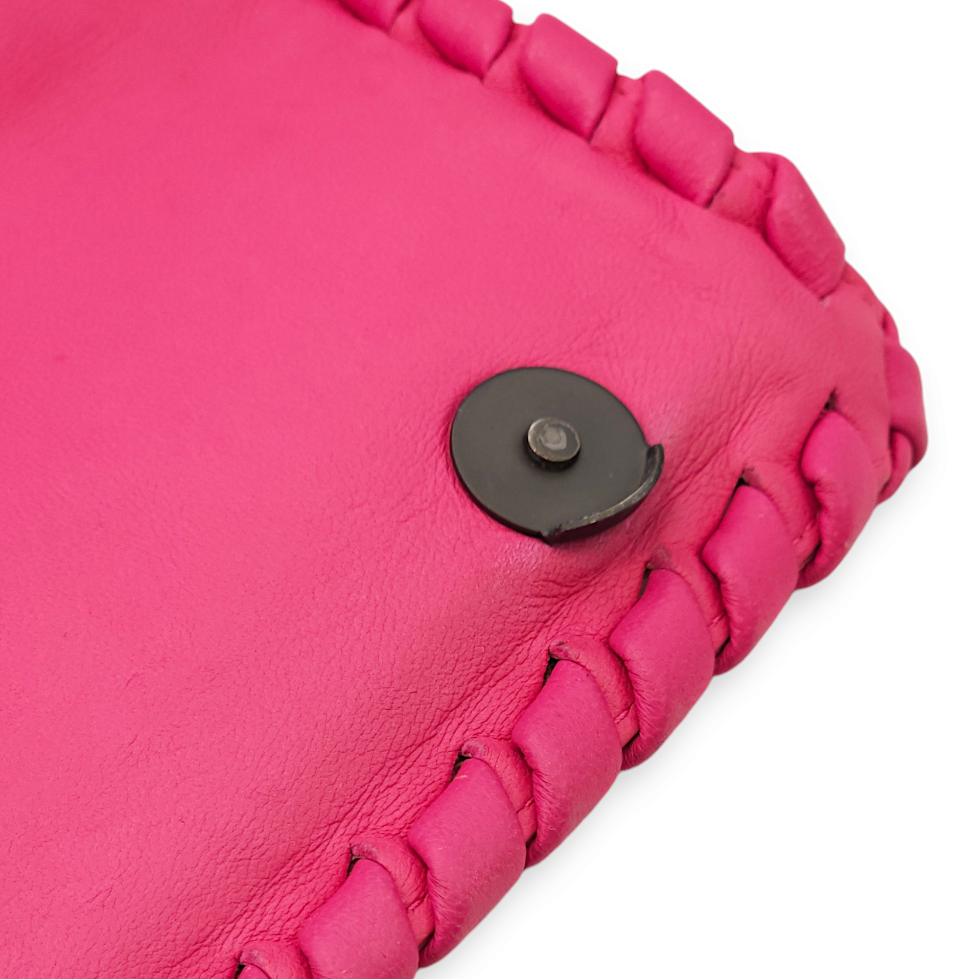 Olimpia Fuschia Shoulder Bag in Nappa Leather, Brunito hardware