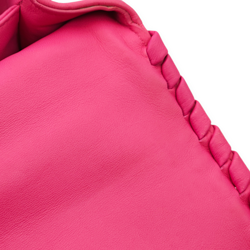 Olimpia Fuschia Shoulder Bag in Nappa Leather, Brunito hardware