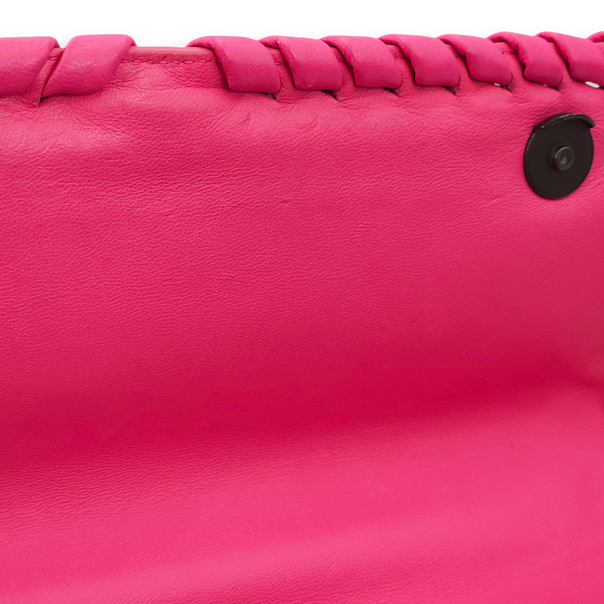 Olimpia Fuschia Shoulder Bag in Nappa Leather, Brunito hardware