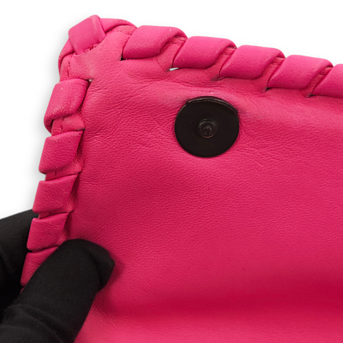 Olimpia Fuschia Shoulder Bag in Nappa Leather, Brunito hardware