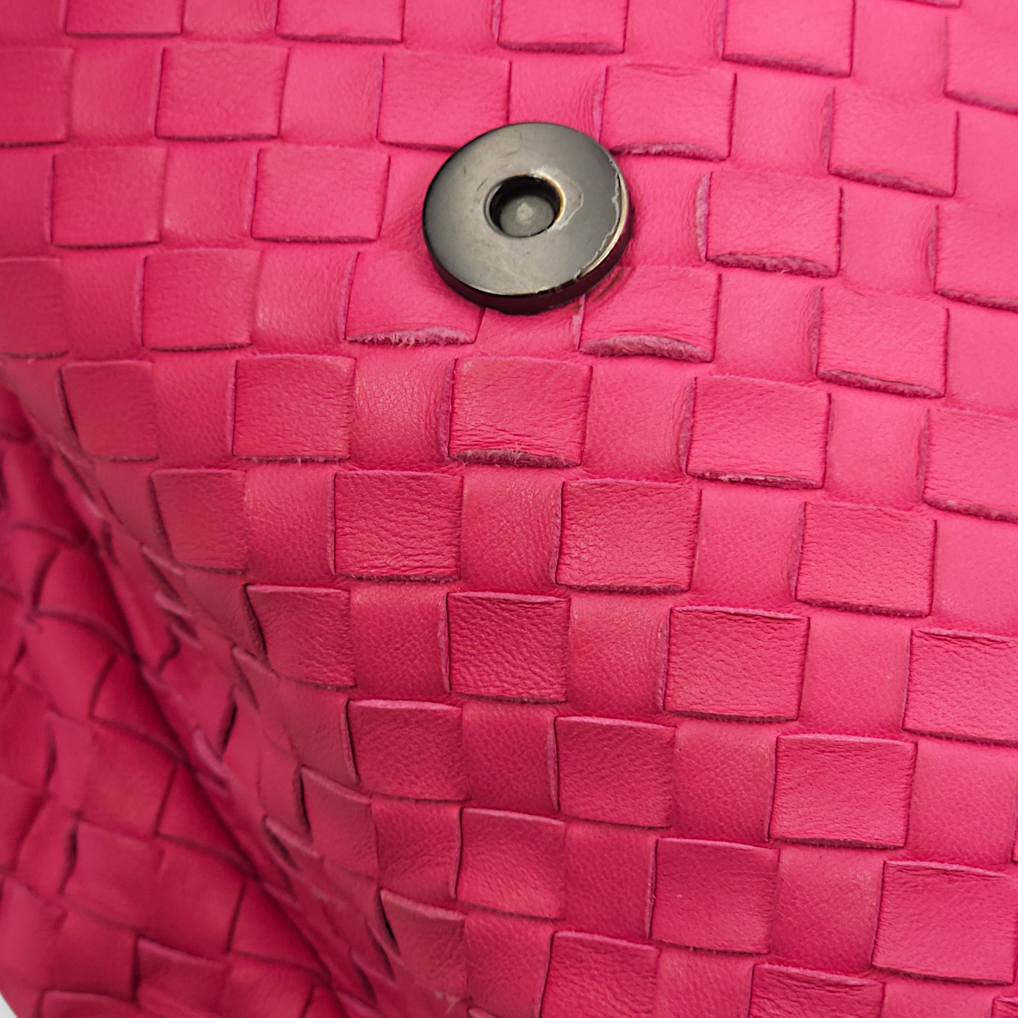 Olimpia Fuschia Shoulder Bag in Nappa Leather, Brunito hardware