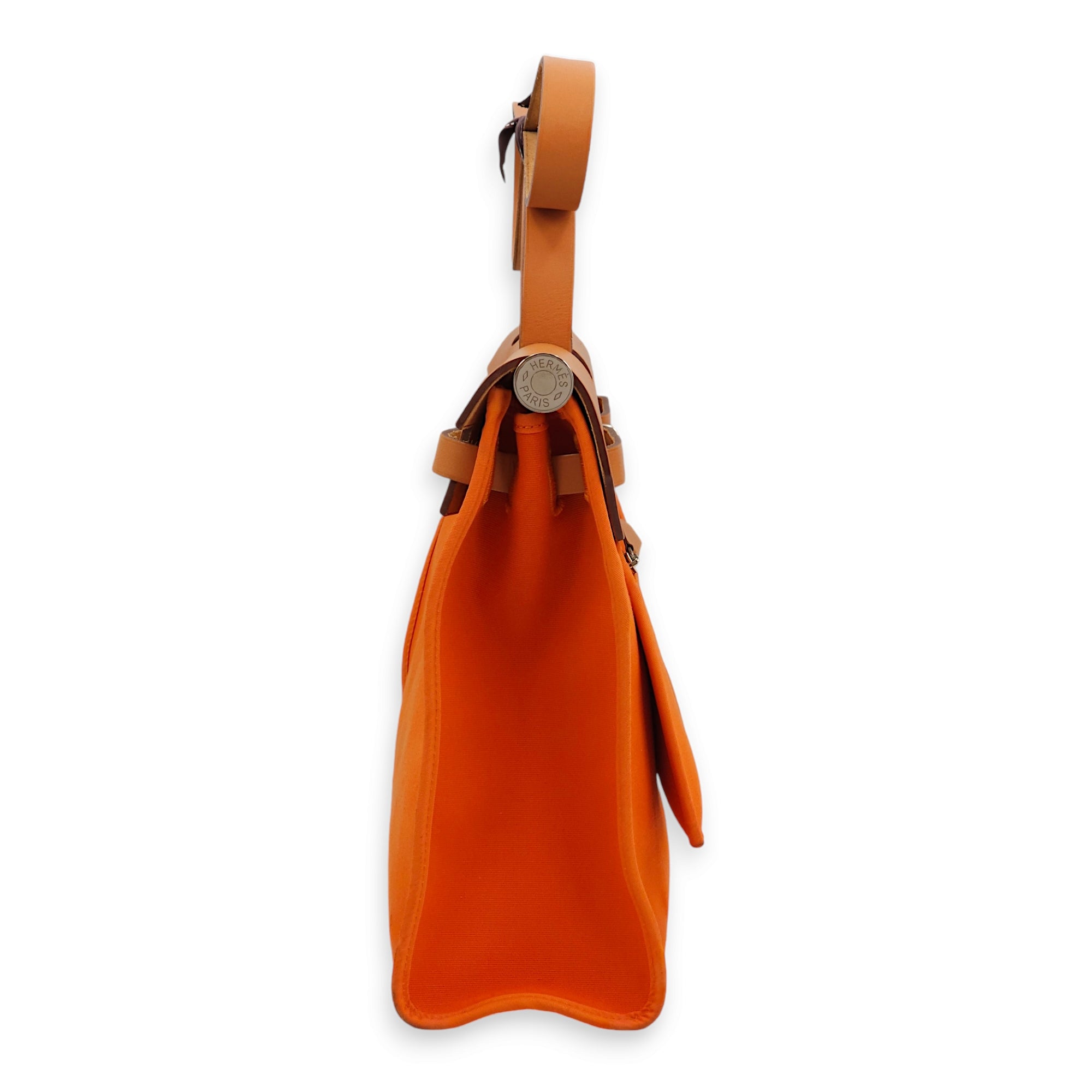 Herbag 31 Orange in Toile/Vache Hunter, Palladium hardware