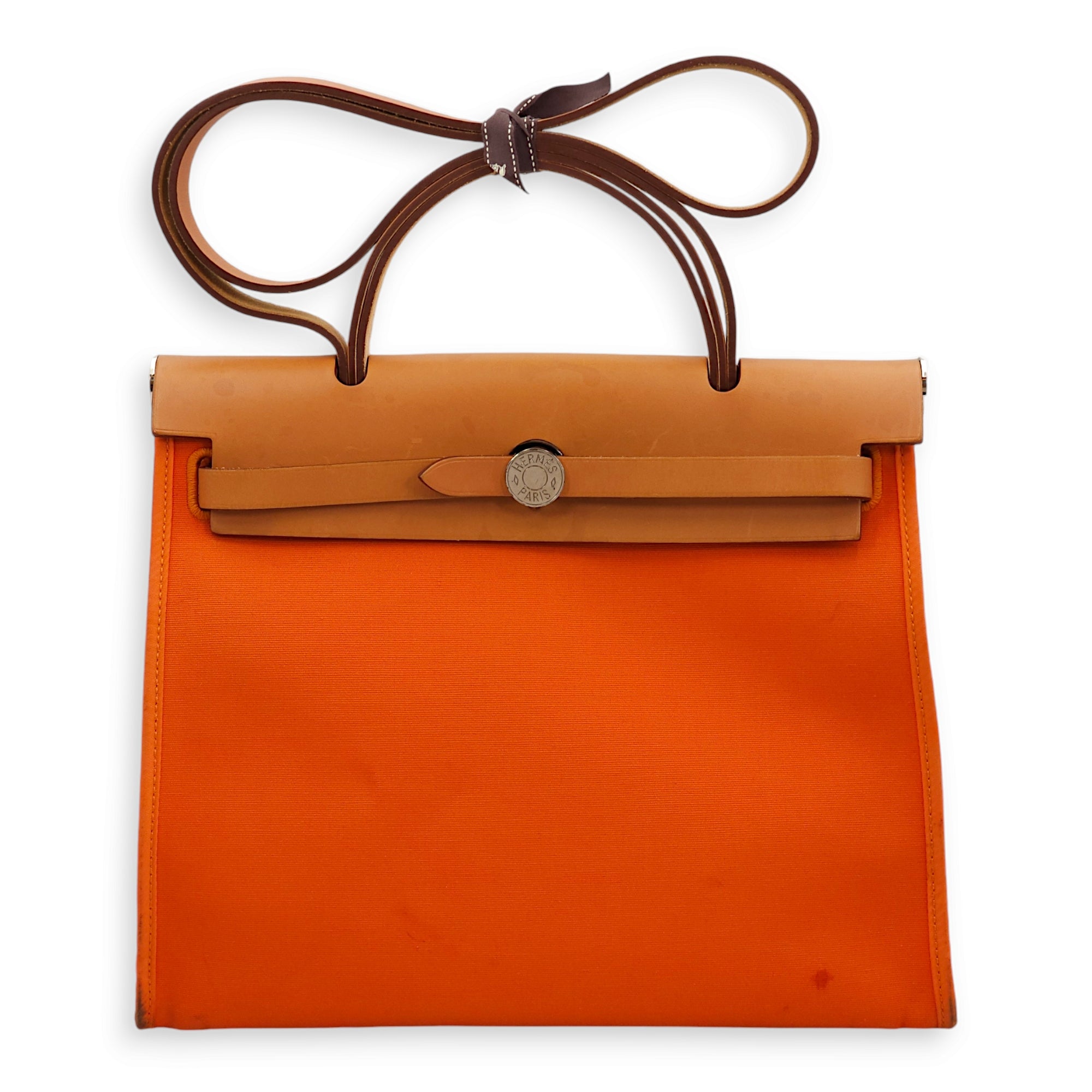 Herbag 31 Orange in Toile/Vache Hunter, Palladium hardware