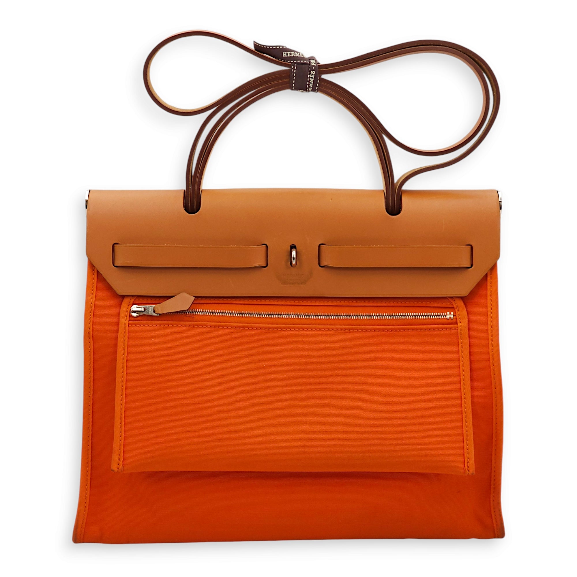 Herbag 31 Orange in Toile/Vache Hunter, Palladium hardware