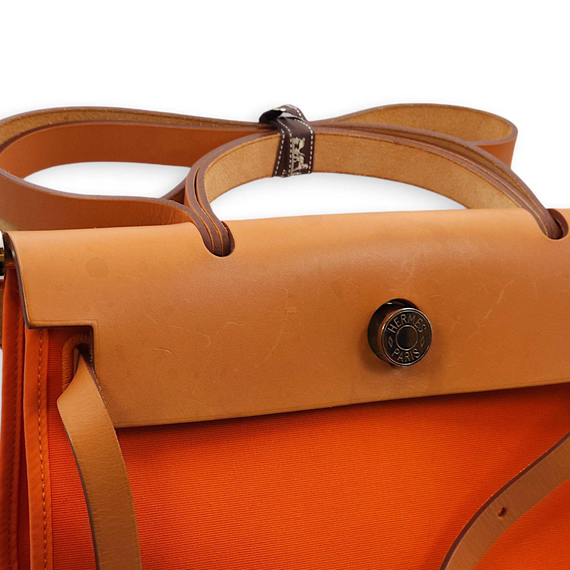 Herbag 31 Orange in Toile/Vache Hunter, Palladium hardware