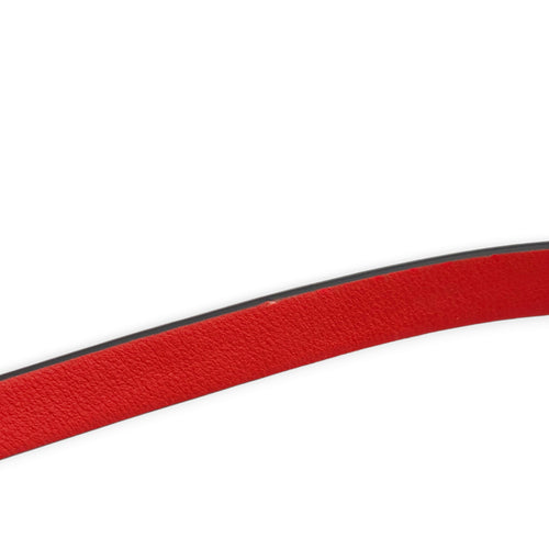 VLogo Black/Red Bracelet in Calfskin, Gold hardware