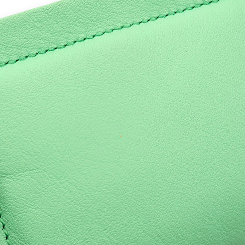 Viva Bow Mint Card Holder in Calfskin