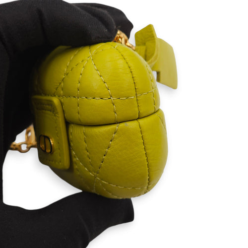 Caro Airpods Pro Case Lime Pouch in Lambskin, Gold hardware