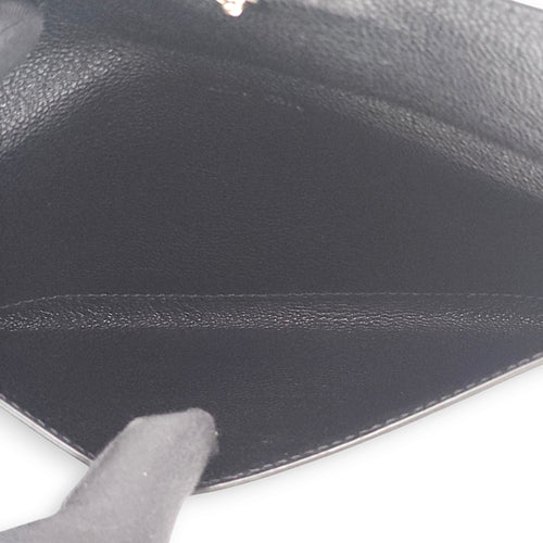 Envelope Grey /Black Pouch in Chevre Leather, Palladium hardware