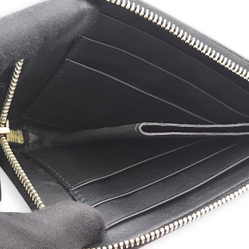 Zipped around Black Pouch in Calfskin, Palladium hardware