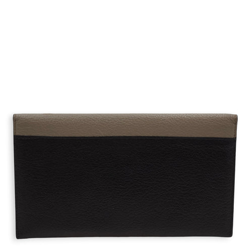 Envelope Grey /Black Pouch in Chevre Leather, Palladium hardware