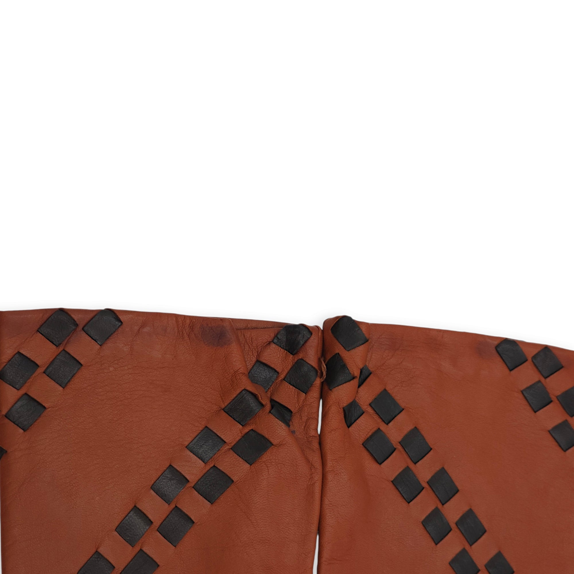 Gloves Brown/Black in Nappa Leather