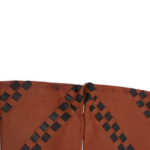 Gloves Brown/Black in Nappa Leather