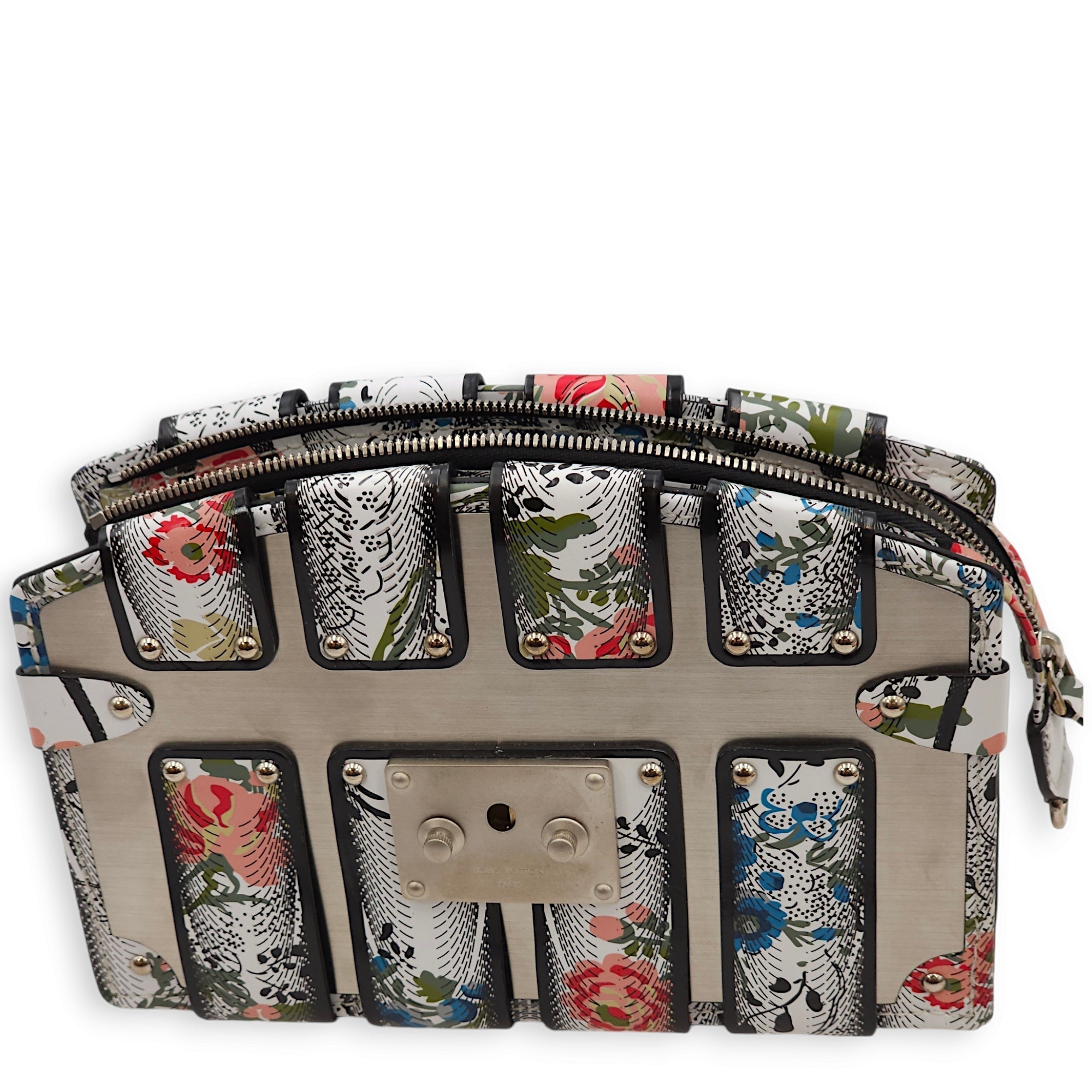 LV Petite Malle (SS 2018 Collection) Floral Print  Clutch in Calf/Metal Palladium hardware C92420 3