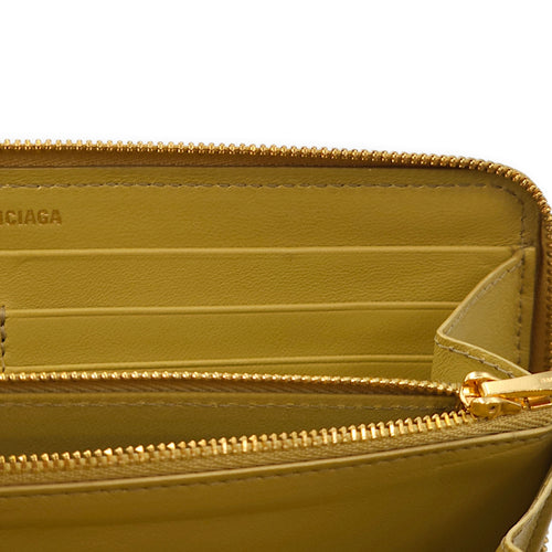 Crush Continental Metallic Gold Wallet in Calfskin, Gold hardware