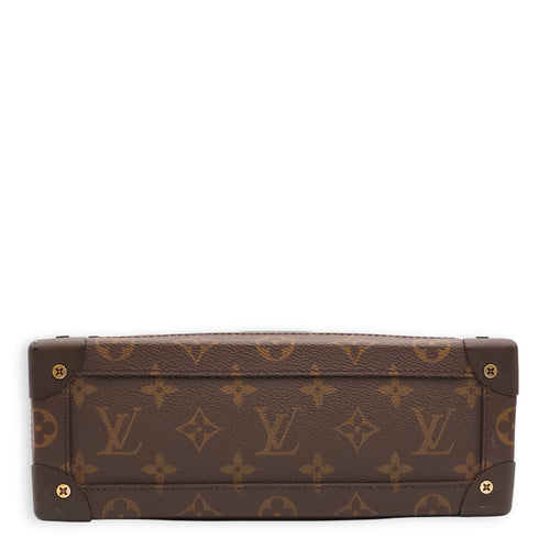 Virgil Abloh Monogram Chess Soft Trunk Brown Crossbody Bag in Vinyl/Canvas, Gold hardware