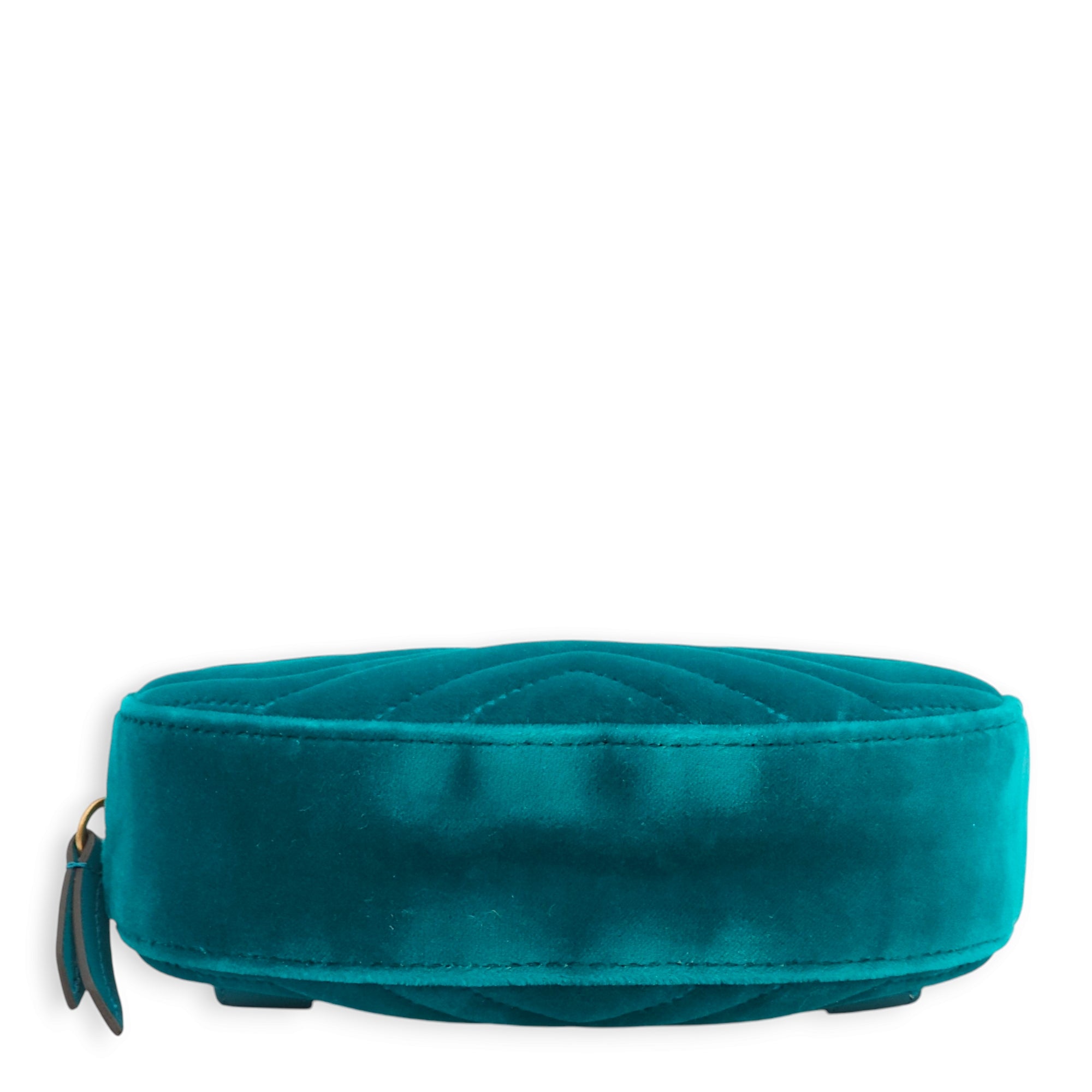 GG Marmont Blue Belt Bag in Velvet, Gold hardware