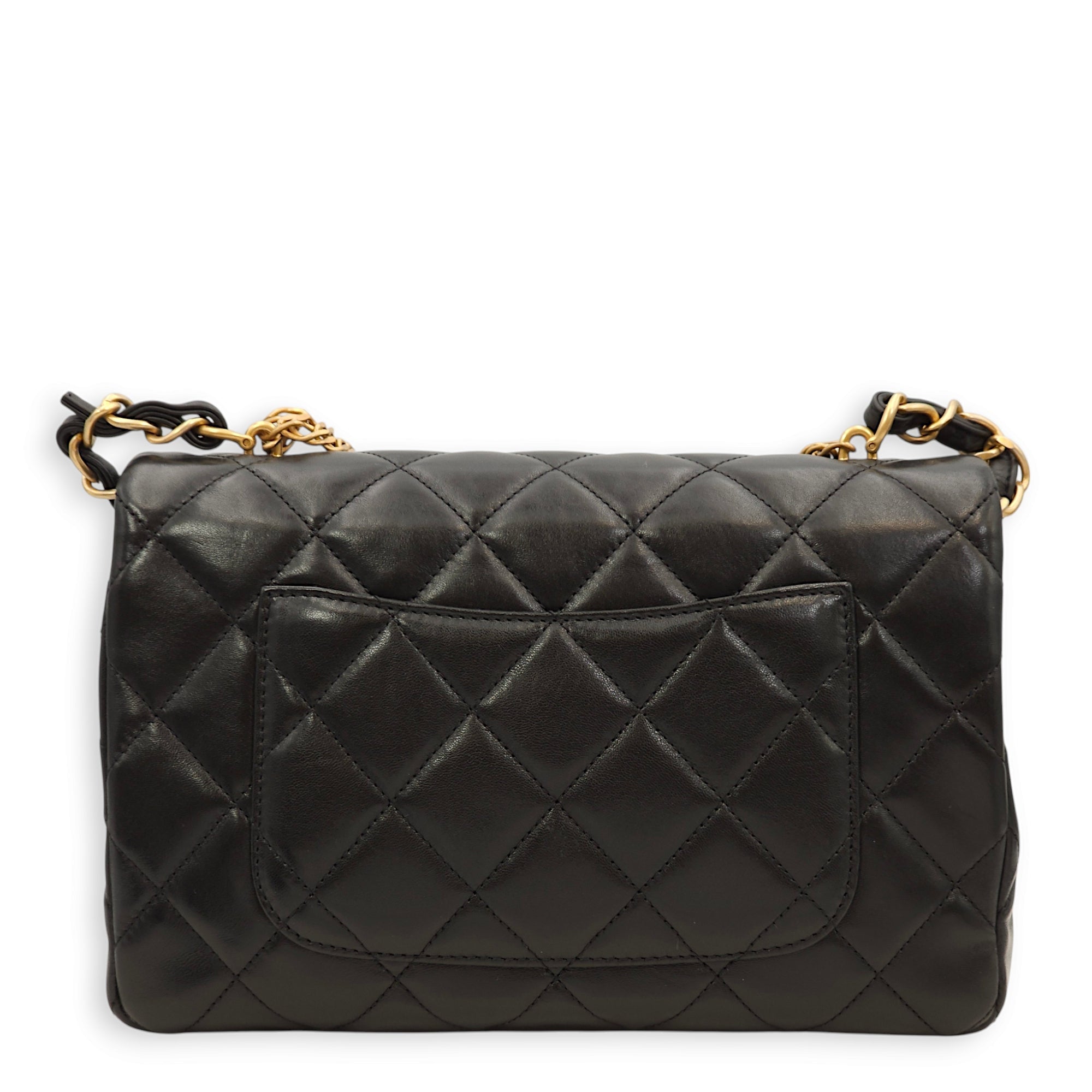 Quilted Seasonal Flap Others Black Crossbody Bag in Lambskin Gold hardware