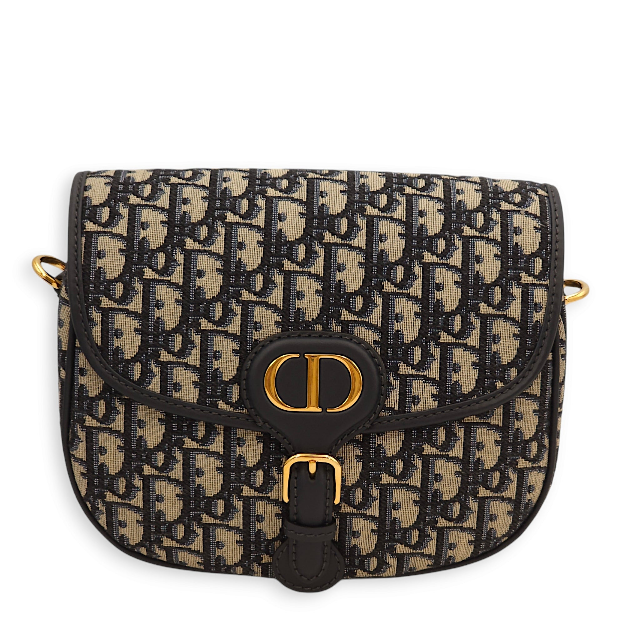 Bobby Blue Crossbody Bag in Jacquard, Gold hardware