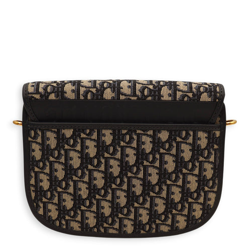 Bobby Blue Crossbody Bag in Jacquard, Gold hardware