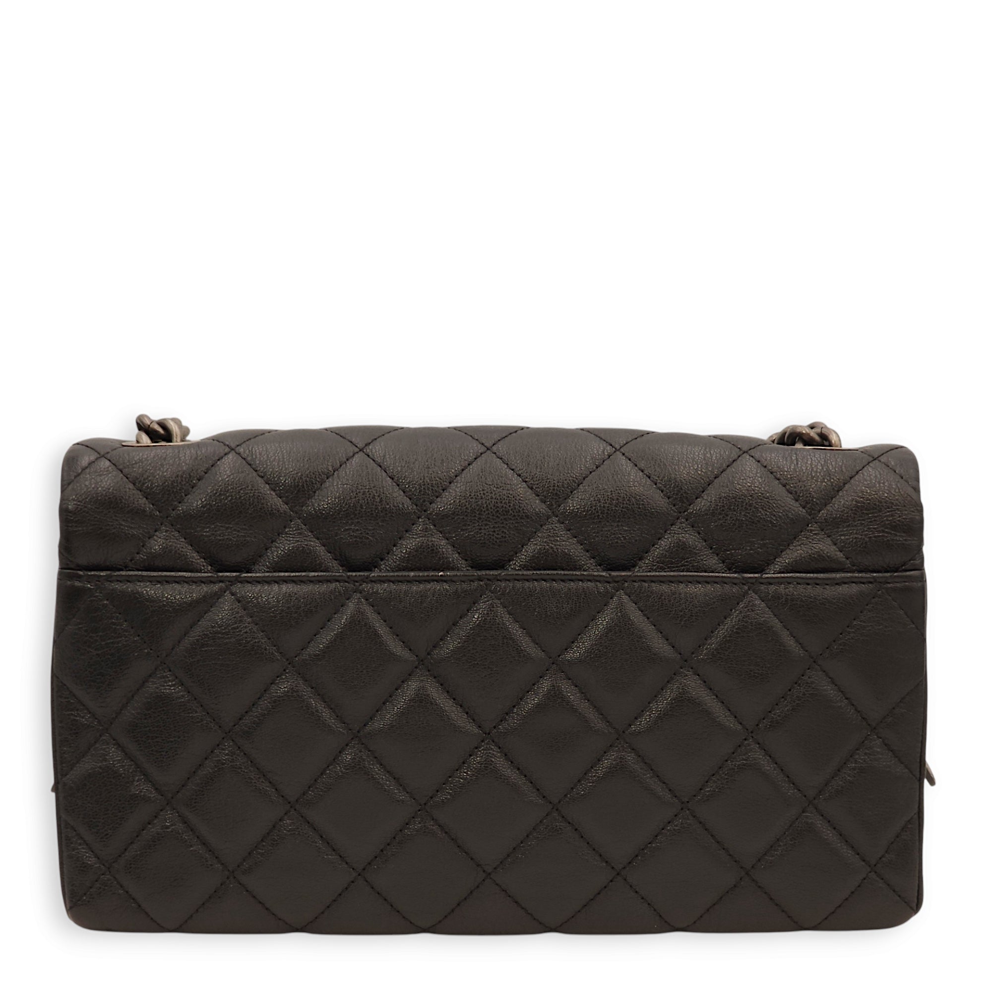 Chanel Quilted City Rock Flap Black Shoulder Bag in Chevre Chanel Quilted City Rock Flap Black Shoulder Bag in Chevre