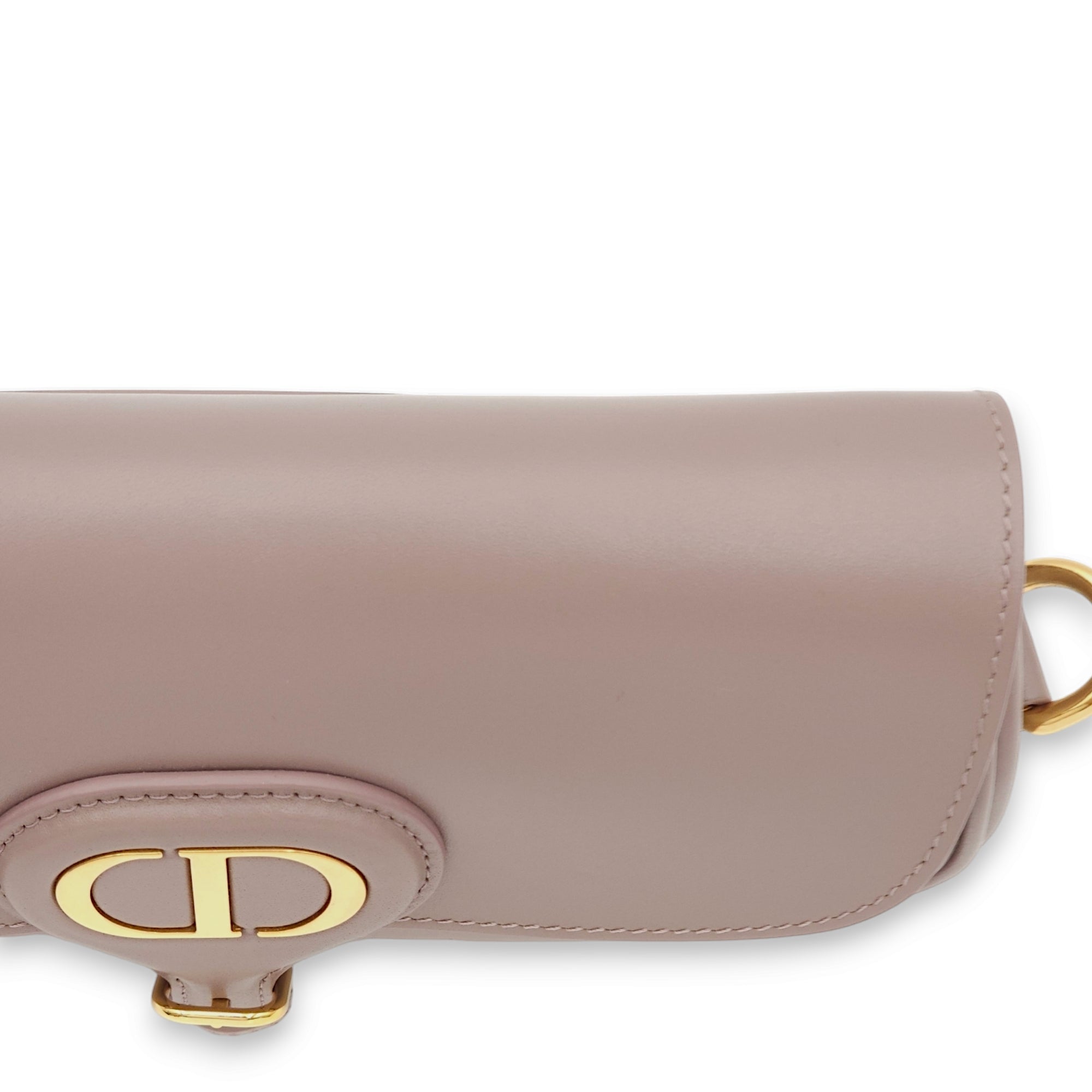 Bobby East West Peony Pink Crossbody Bag in Calfskin, Gold hardware