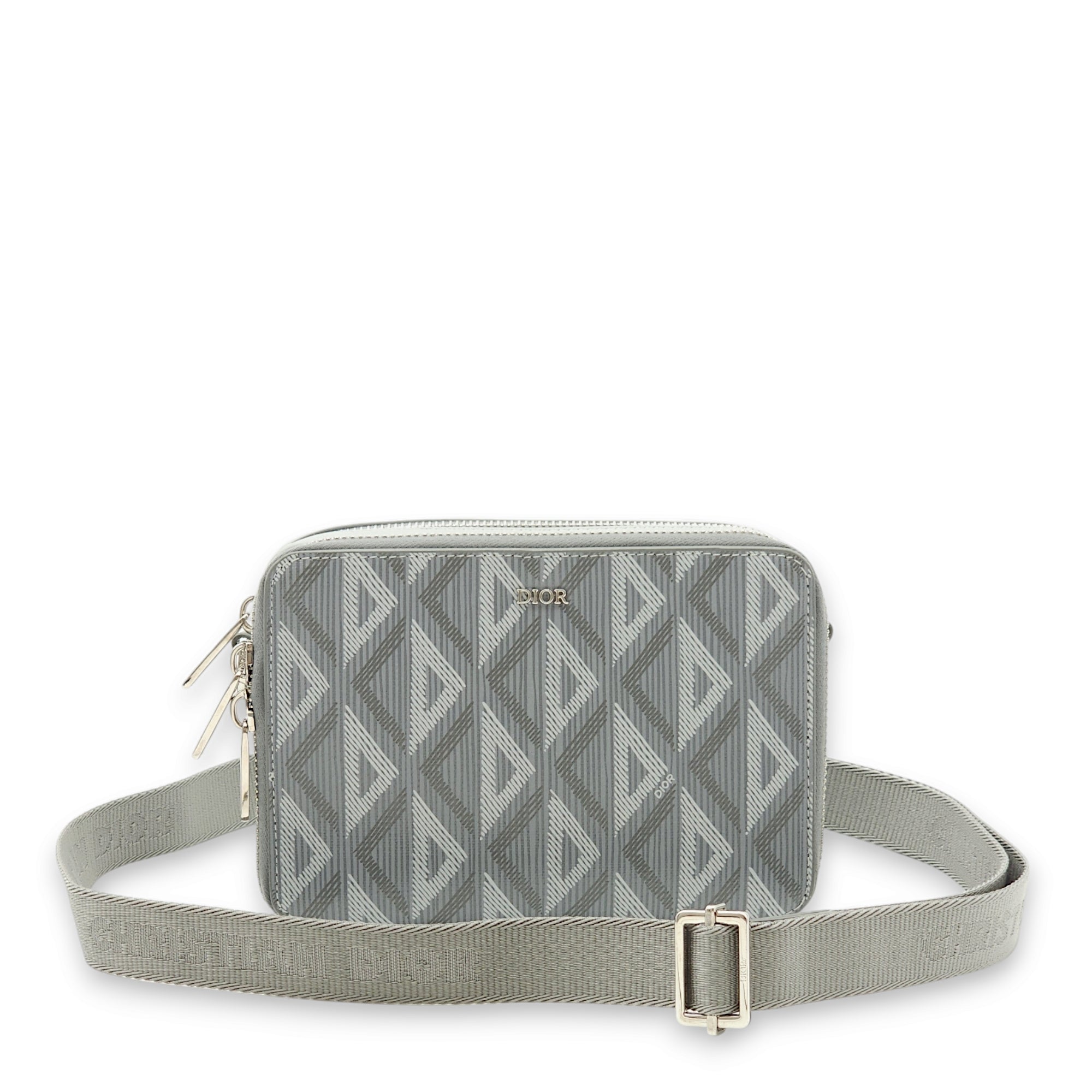 Zipped Pouch  Others Grey Crossbody Bag in Coated Canvas Palladium hardware CL2407-4016 10