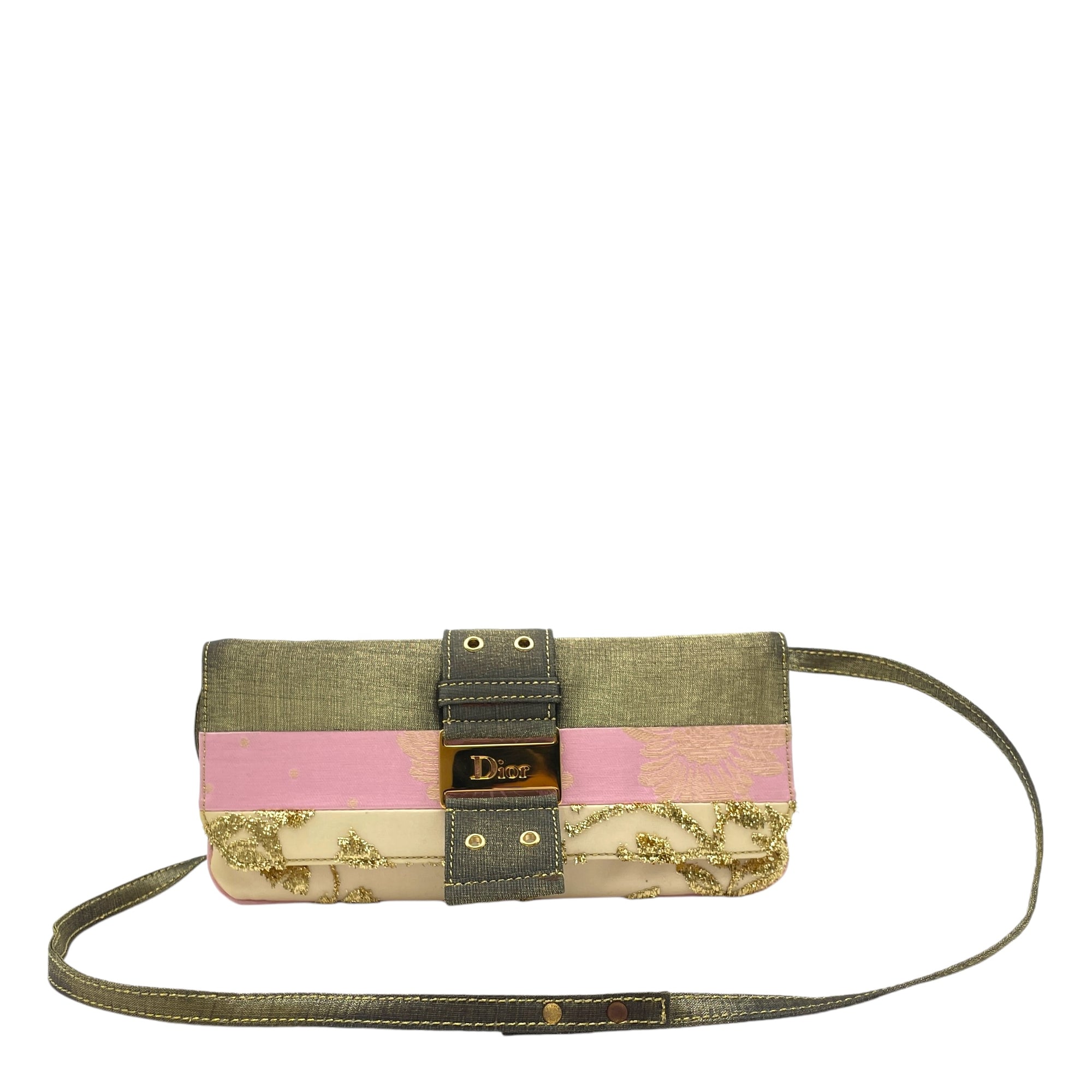 Brocade Opera Multi-colour Crossbody Bag in Satin, Gold hardware