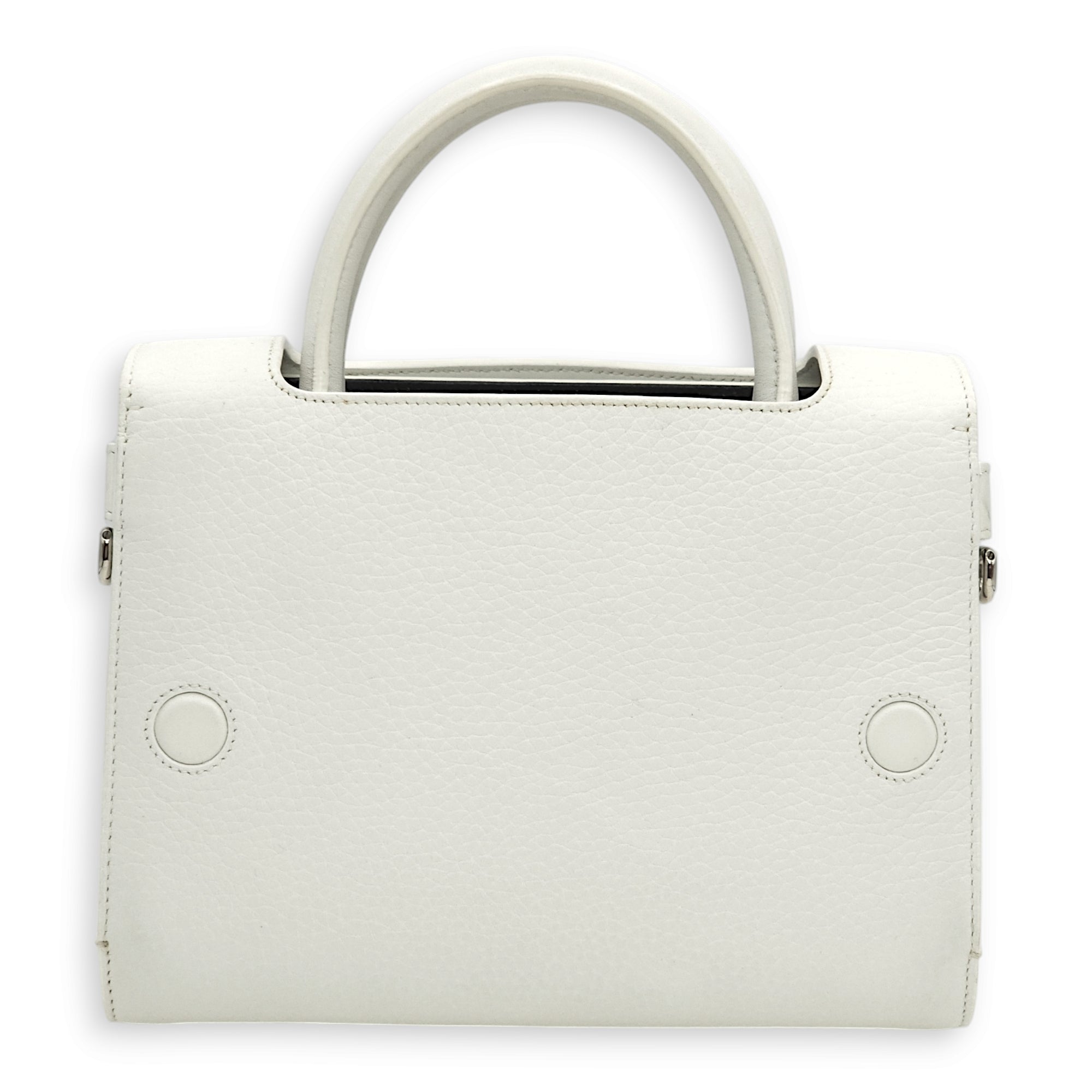 Diorever White Tote Bag in Calfskin, Silver hardware