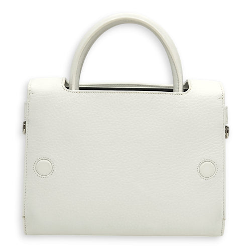 Diorever White Tote Bag in Calfskin, Silver hardware