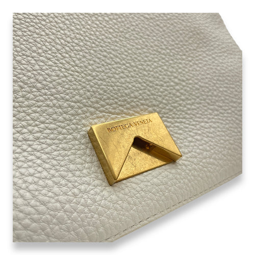 Mount White Crossbody Bag in Calfskin, Gold hardware