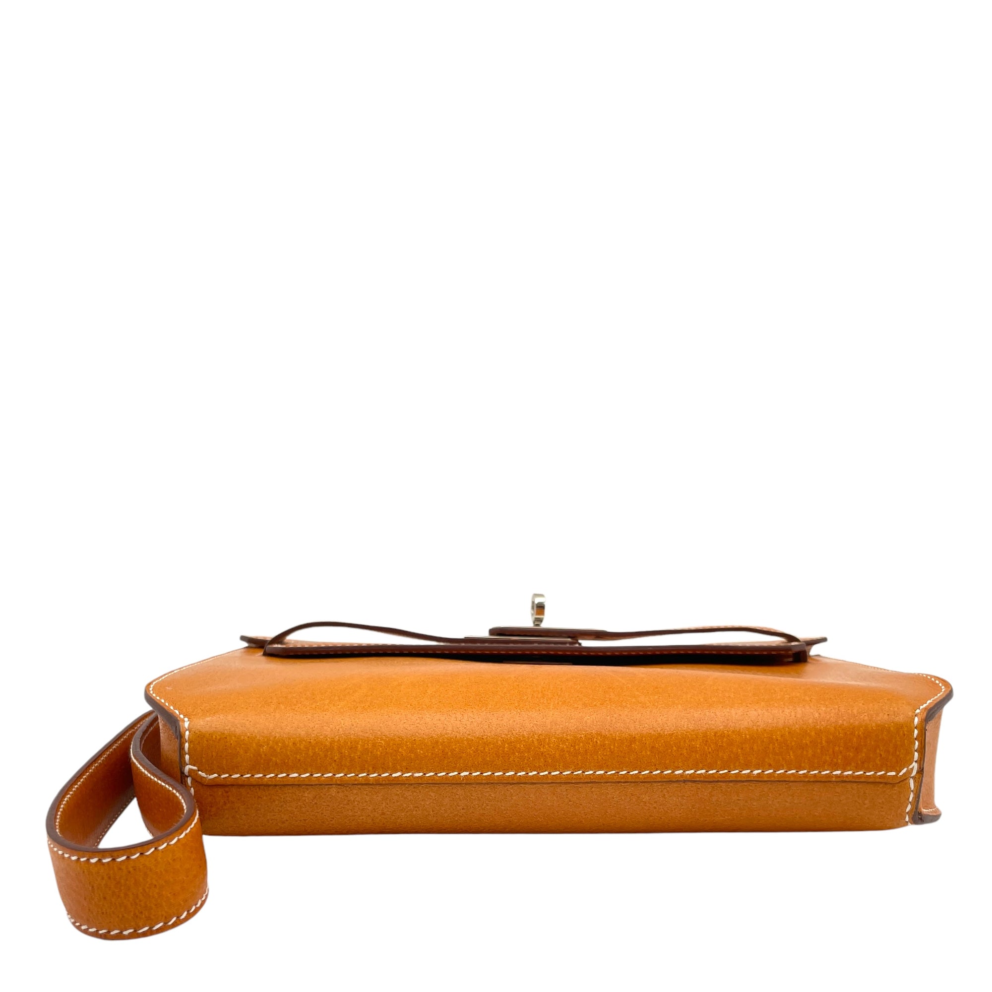 Pochette Kelly Depeches Naturel in Veau Porc, Palladium hardware