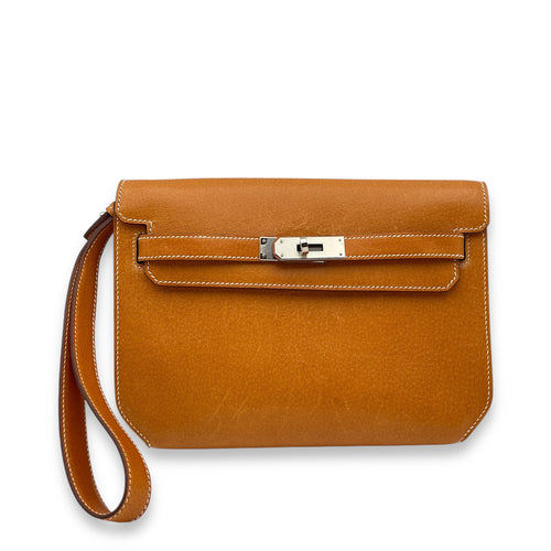 Pochette Kelly Depeches Naturel in Veau Porc, Palladium hardware