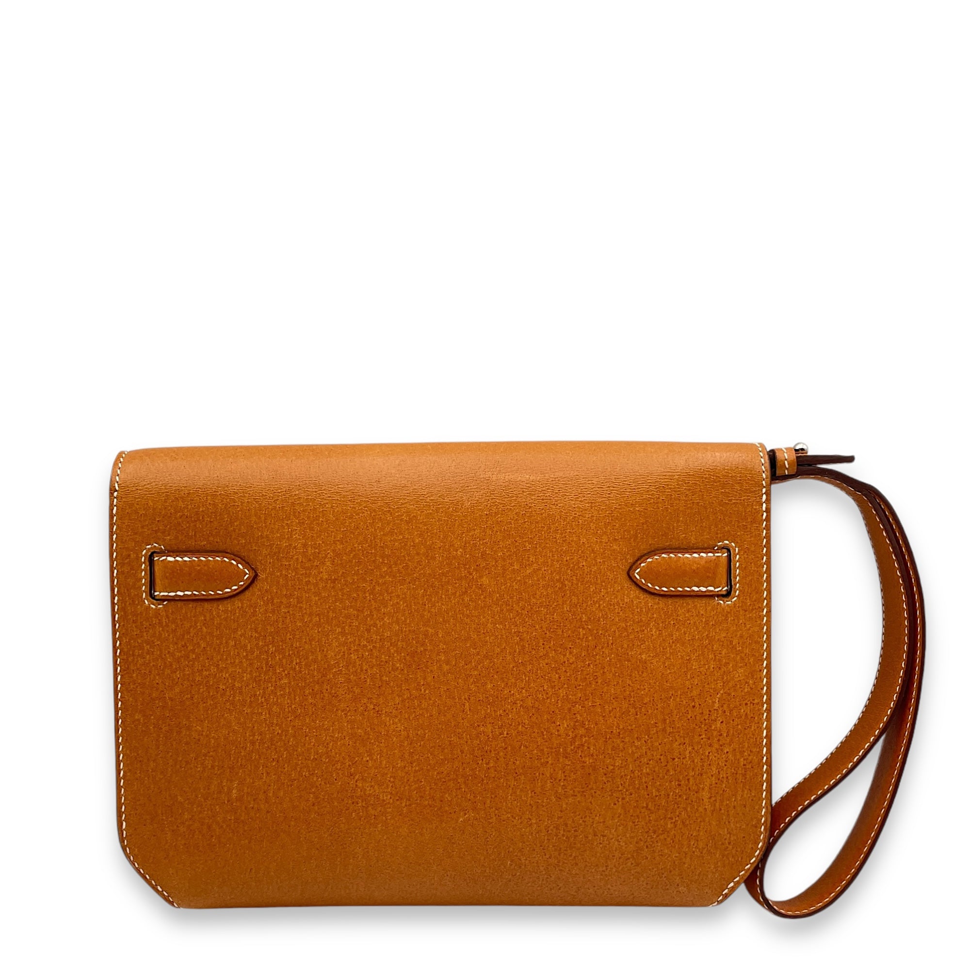 Pochette Kelly Depeches Naturel in Veau Porc, Palladium hardware