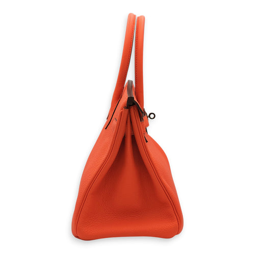 Birkin 30 Orange Poppy in Togo, Palladium hardware