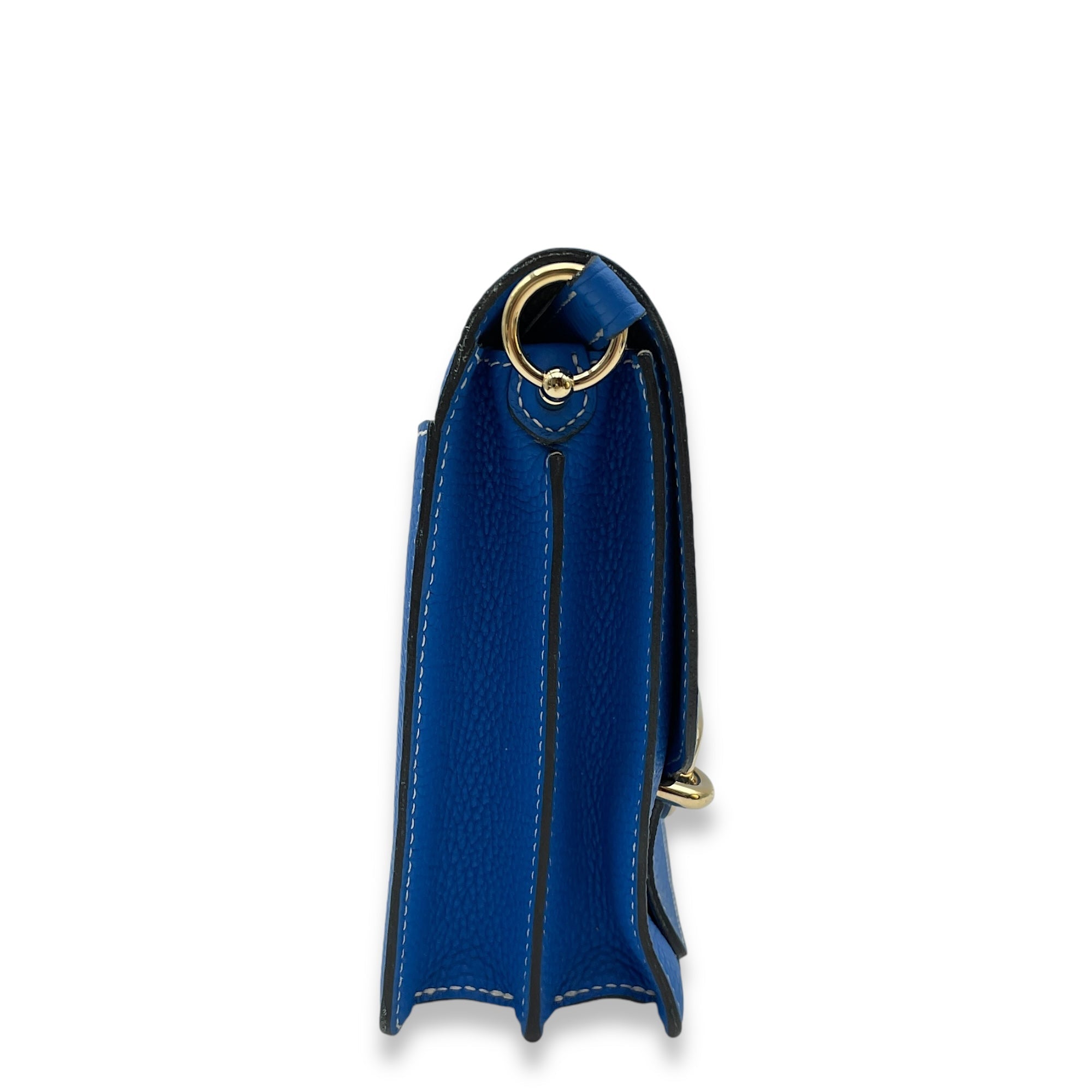 Roulis 23 Blue Hydra in Clemence Gold hardware