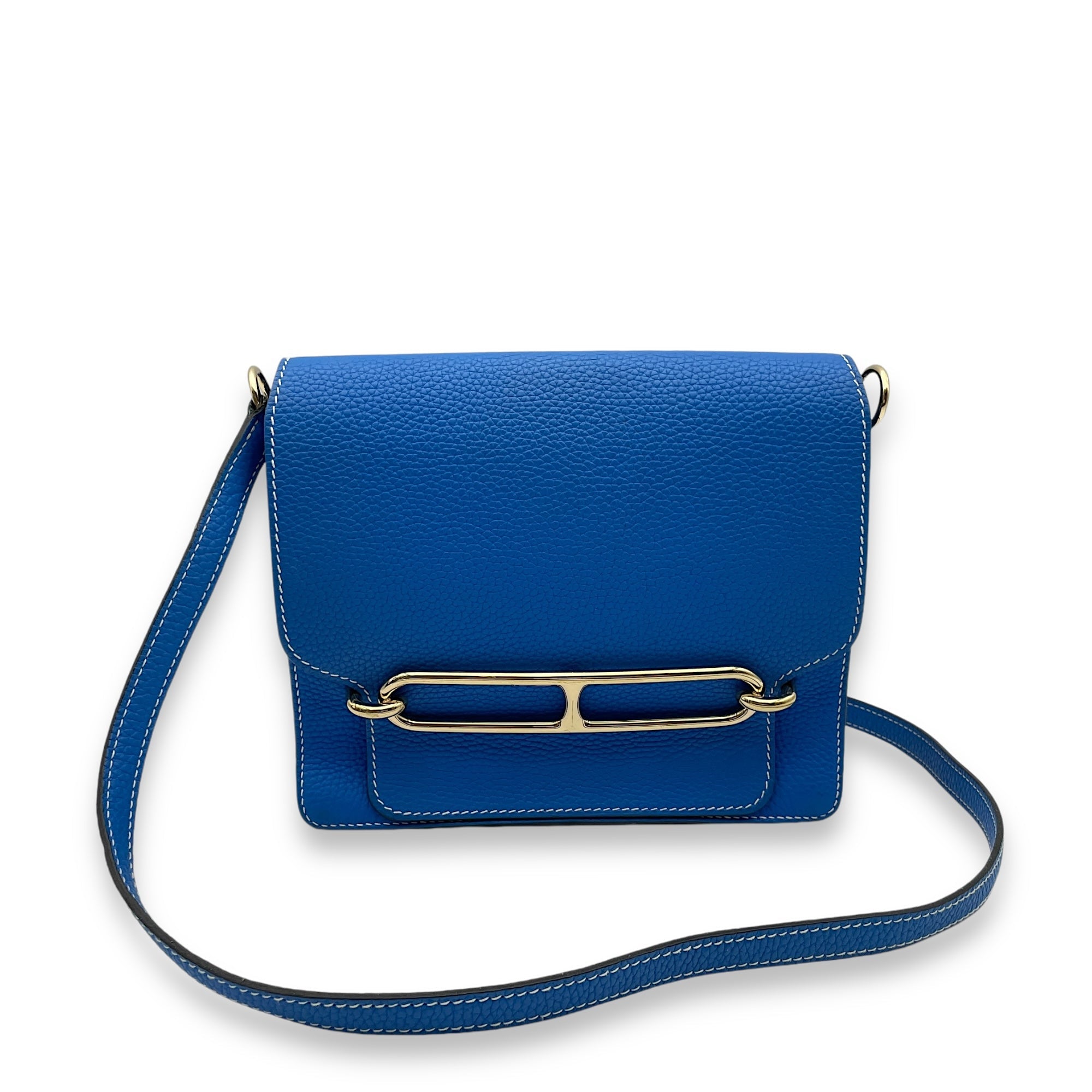 Roulis 23 Blue Hydra in Clemence Gold hardware
