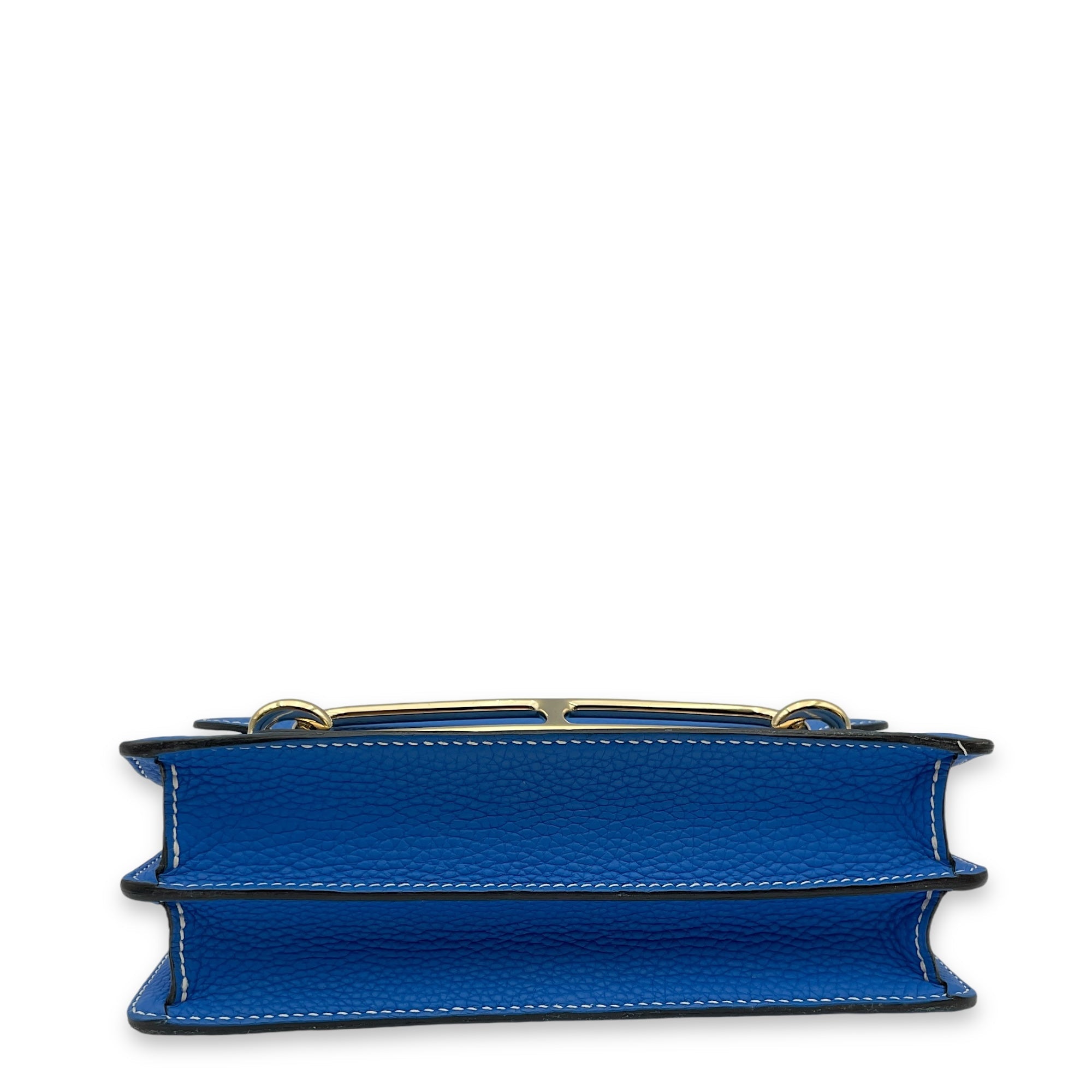 Roulis 23 Blue Hydra in Clemence Gold hardware
