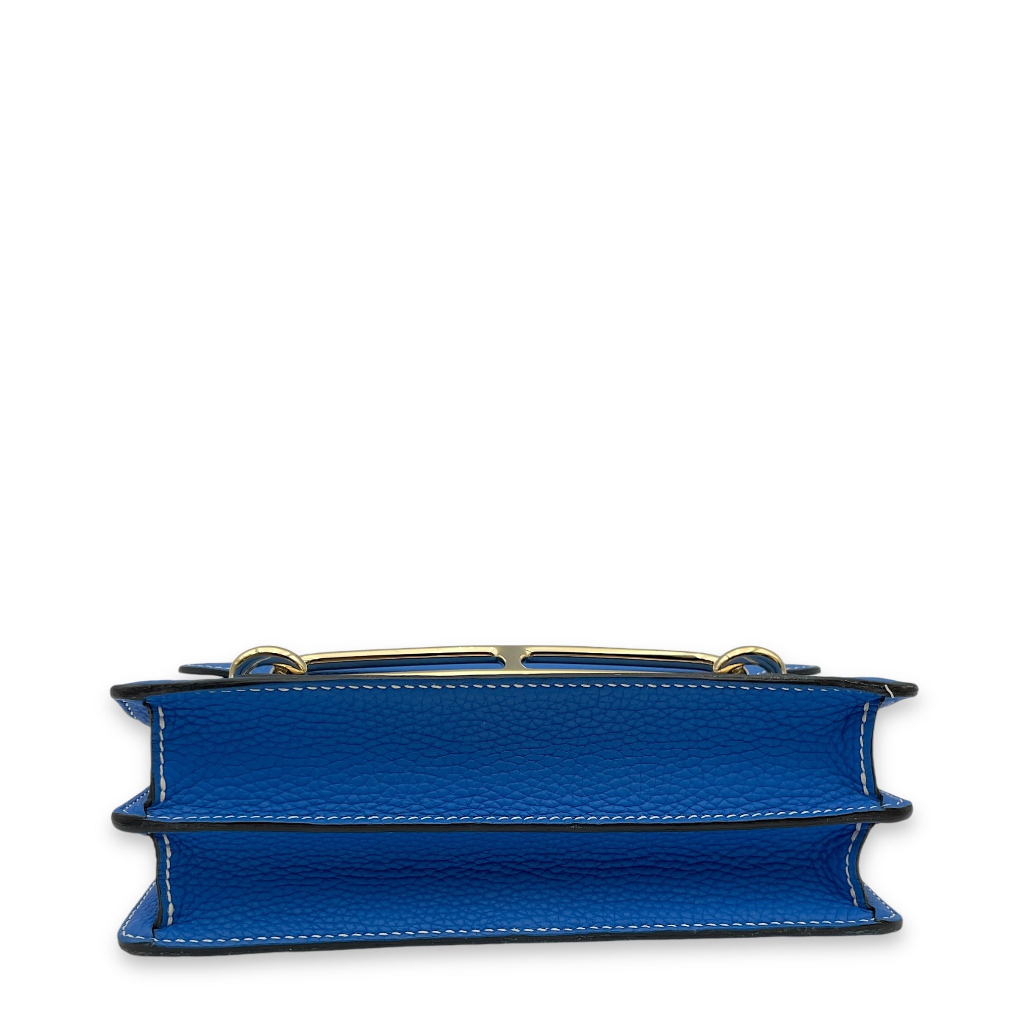 Roulis 23 Blue Hydra in Clemence, Gold hardware