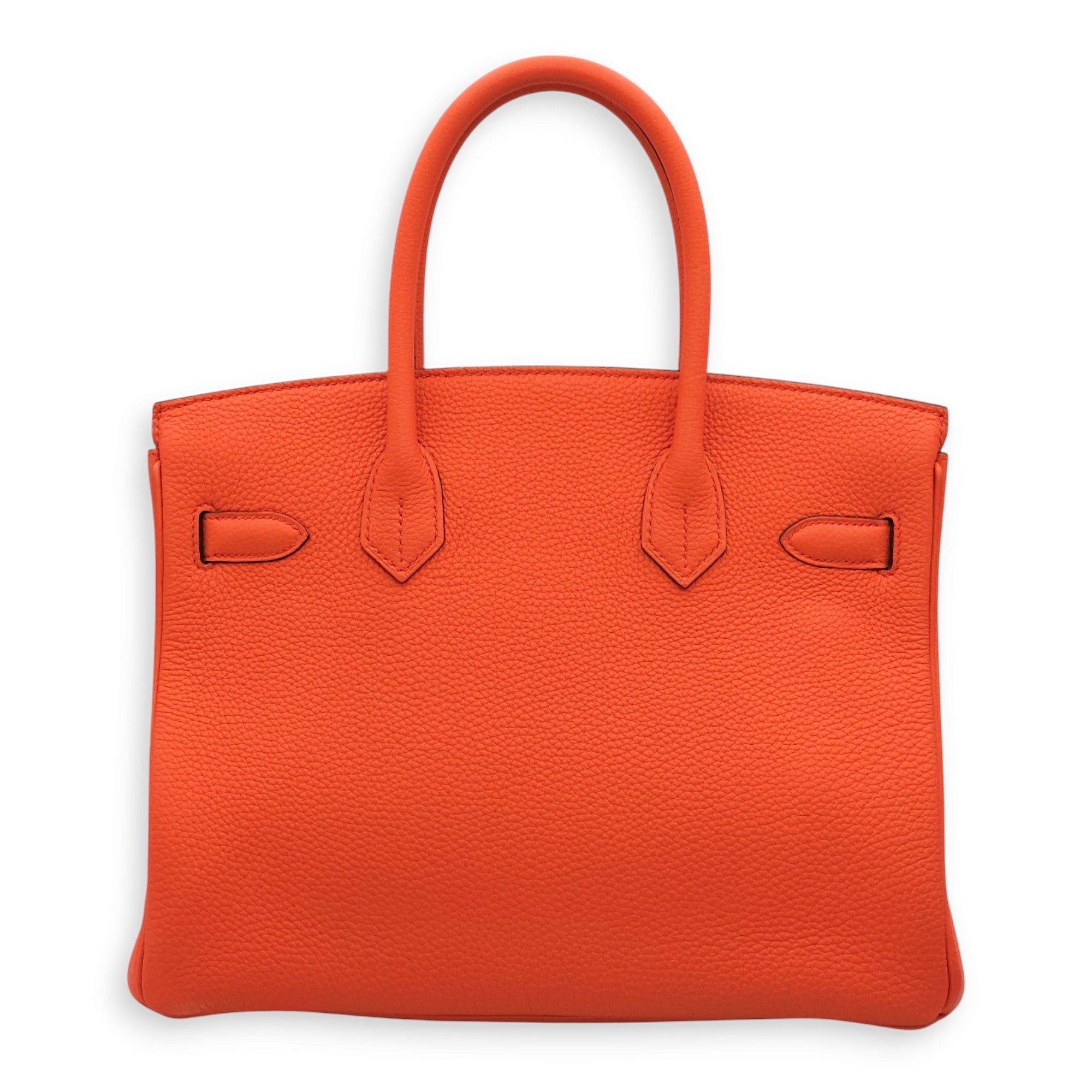 Birkin 30 Orange Poppy in Togo, Palladium hardware