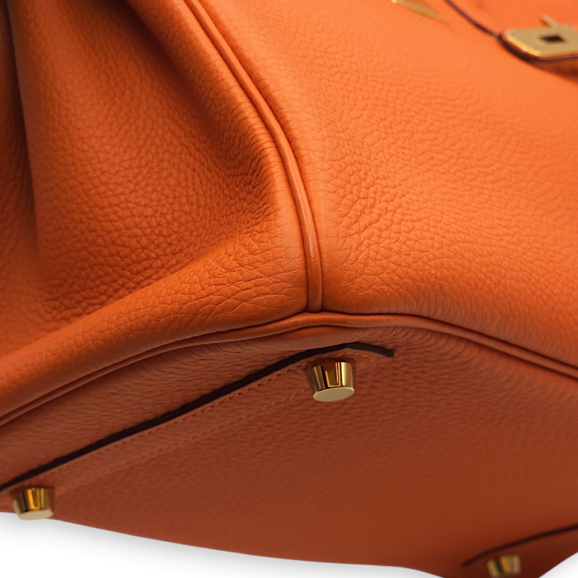 Birkin 30 Orange in Togo, Gold hardware